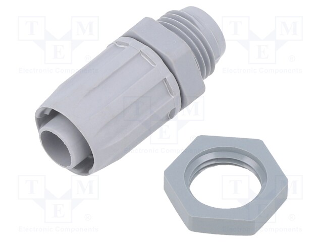 Straight terminal connector; Thread: metric,outside; -35÷80°C