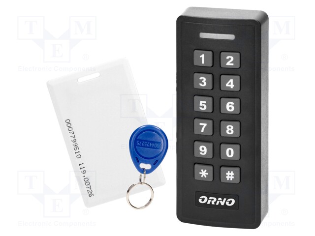 RFID combination lock; wall mount; 12VDC; IP20; -40÷60°C