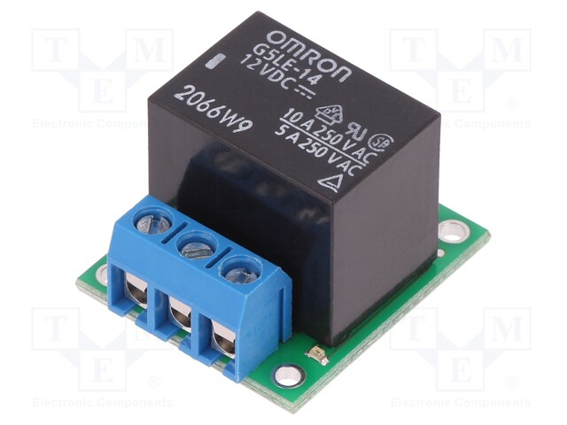 Module: relay; Channels: 1; 12VDC; max.250VAC; 10A; GPIO; toff: 5ms