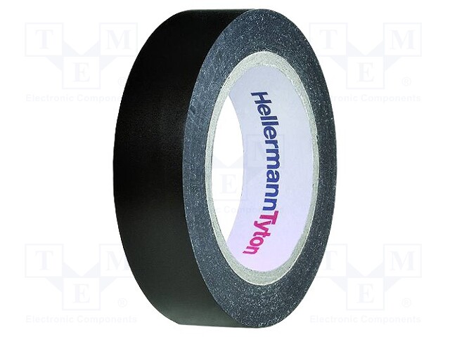 Tape: electrical insulating; W: 15mm; L: 10m; D: 0.15mm; black; 220%