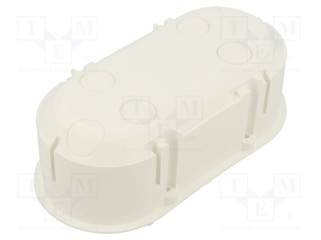 Enclosure: back box; Ø: 62mm; Z: 45mm; plaster embedded; white