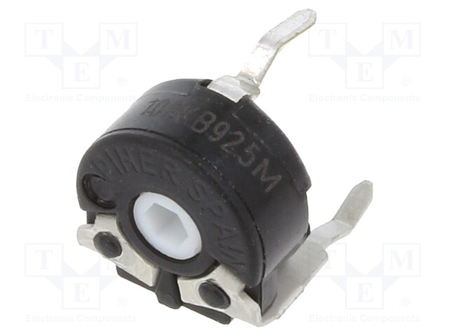 Potentiometer: mounting; single turn,horizontal; 100kΩ; 50mW