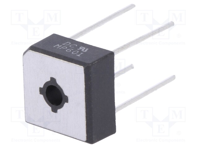 Single-phase bridge rectifier; Urmax: 100V; If: 6A; Ifsm: 175A