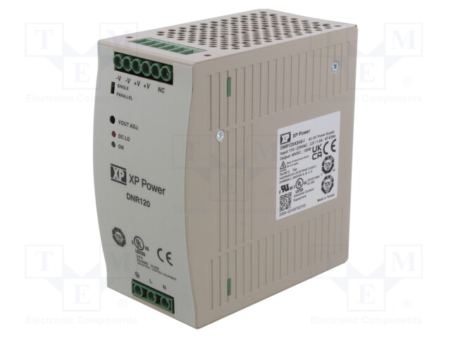 Power supply: switched-mode; 120W; 48VDC; 45÷55VDC; 2.5A; 920g