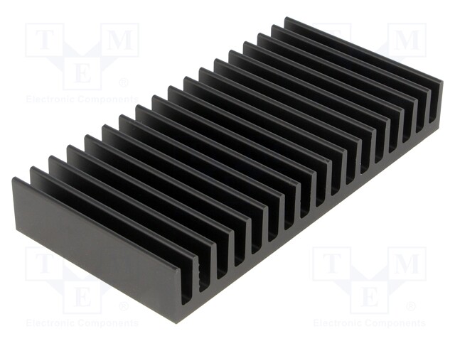 Heatsink: extruded; grilled; black; L: 50mm; W: 100mm; H: 15mm