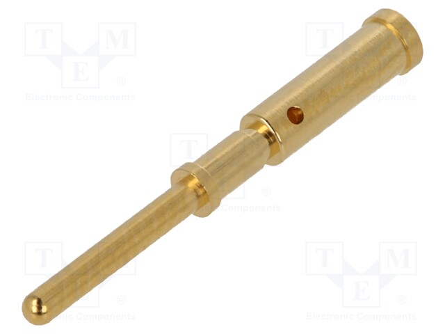 Contact; male; 0.75mm2; gold-plated; crimped; for cable