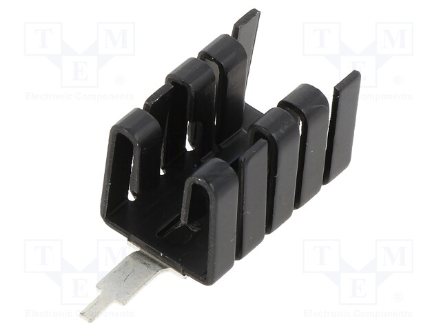 Heatsink: extruded; U; TO220,TO262; black; L: 19mm; W: 12.8mm