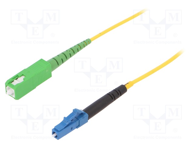 Fiber patch cord; LC,SCA; 5m; Optical fiber: 9/125um; yellow