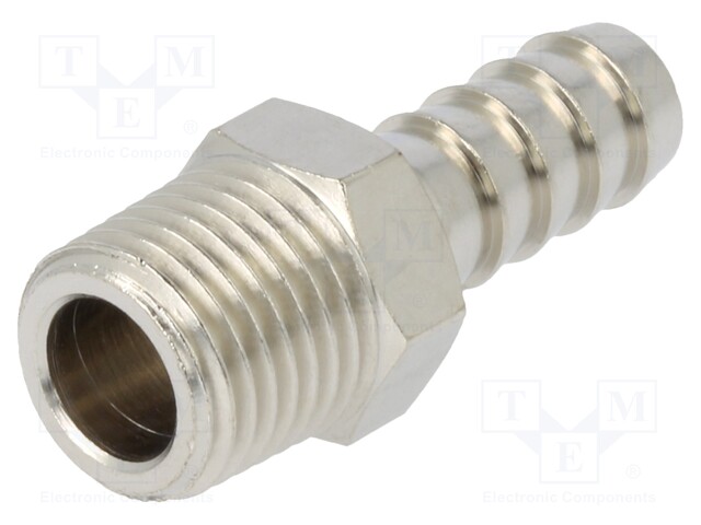 Metal connector; threaded; G 1/4"; Mat: nickel plated brass