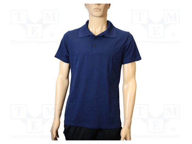 Polo shirt; ESD; XXXL; IEC 61340; cotton,polyester,carbon fiber