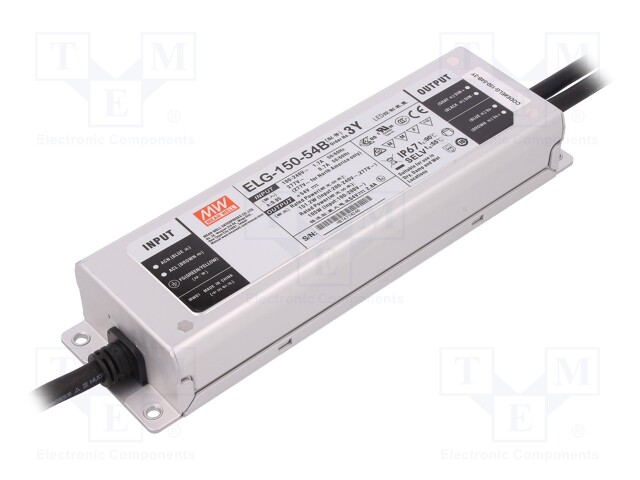 Power supply: switched-mode; LED; 151.2W; 54VDC; 2.8A; 100÷305VAC