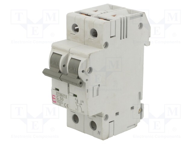 Circuit breaker; 230/400VAC; Inom: 50A; Poles: 1+N; DIN; Charact: C