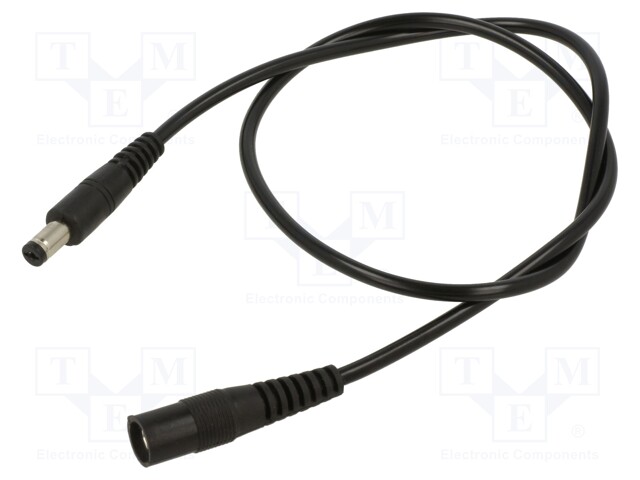 Cable; DC 5,5/2,1 socket,DC 5,5/1,7 plug; straight; 0.5mm2; 0.5m