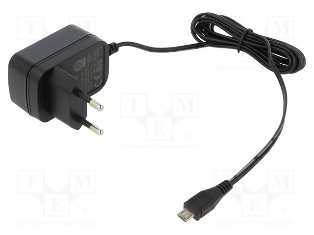 Power supply: switching; mains,plug; 5VDC; 1A; 5W; Plug: EU; 73.77%