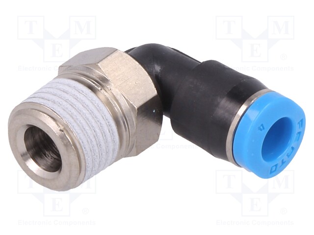 Push-in fitting; threaded,angled 90°; R 1/8"; outside