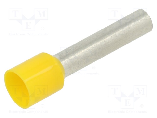 TERMINAL, WIRE FERRULE, 10AWG, YEL