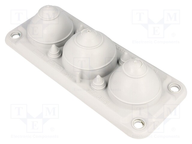 Multigate grommet; light grey; Holes no: 7; -40÷100°C; IP66,IP67