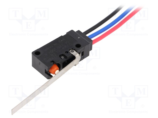 Microswitch SNAP ACTION; with lever; SPDT; 5A/250VAC; 5A/30VDC