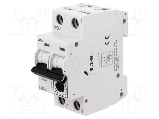 Motor breaker; 1.5kW; 220÷440VAC; DIN; 2.5÷4A; IP20; -25÷50°C