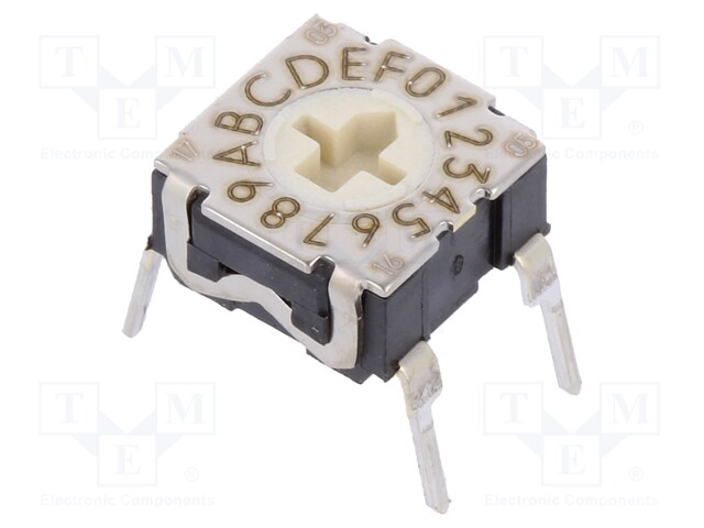 Encoding switch; HEX/BCD; Pos: 16; THT; Rcont max: 100mΩ; 65pcs.