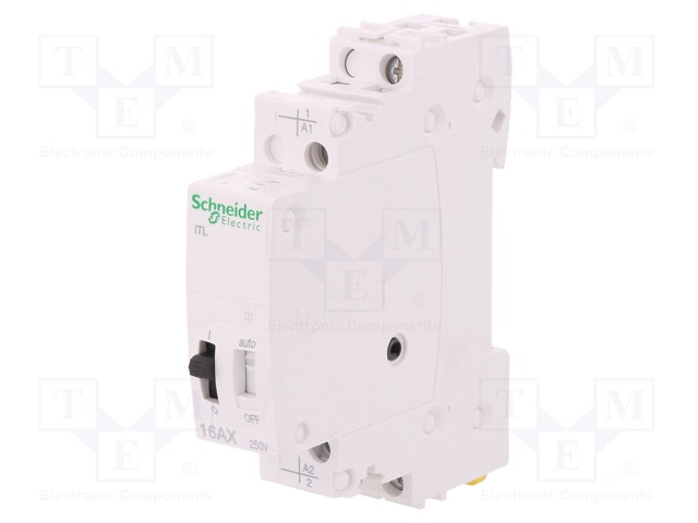 Relay: installation; bistable; NO; Ucoil: 24VAC; Ucoil: 12VDC; 16A