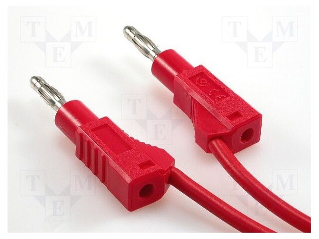 Test lead; PVC; 2m; red; 36A; 60VDC; Cond.cross sec: 2.5mm2