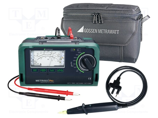 Meter: insulation resistance; analogue; 10k÷1TΩ @ 50÷1000V; IP52