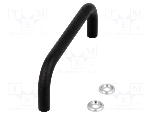 Handle; Mat: steel; black; H: 35mm; Mounting: M4 screw; Ø: 8mm