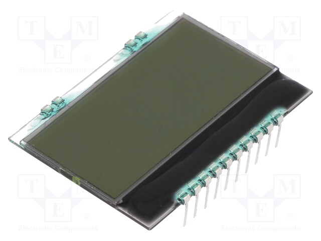 Display: LCD; alphanumeric; FSTN Positive; 16x4; white; PIN: 10