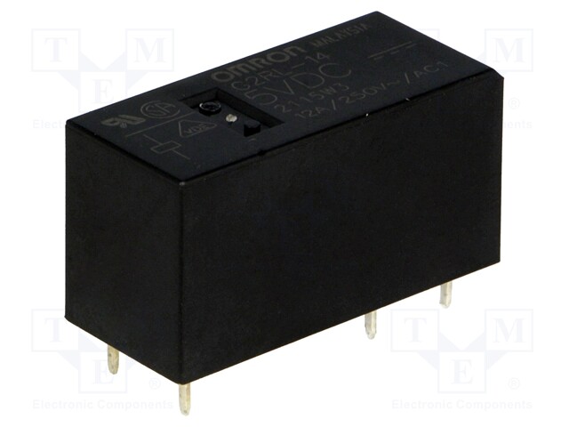 Relay: electromagnetic; SPDT; Ucoil: 5VDC; 12A/250VAC; 12A/24VDC