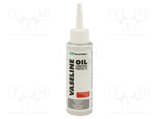 Oil; colourless; vaseline; liquid; plastic container; 100ml