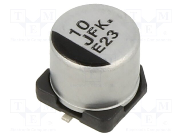 Capacitor: electrolytic; low impedance; SMD; 10uF; 63VDC; ±20%