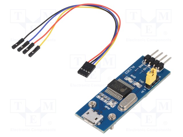 Module: communication; RS232; PL2303TA; 3.3÷5.5VDC; USB,goldpin