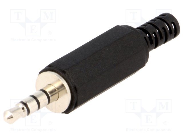 Plug; Jack 3,5mm; male; with strain relief; ways: 4; straight