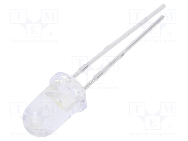 LED; 5mm; white cold; 14250÷28500mcd; 15°; 20mA; 2.8÷3.6V