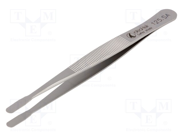 Tweezers; Blades: straight; Blade tip shape: flat; 120mm