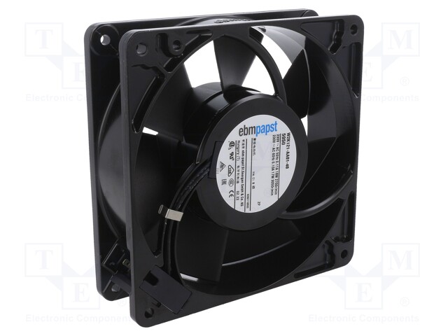 Fan: AC; axial; 230VAC; 127x127x38mm; 180m3/h; 43dBA; slide bearing