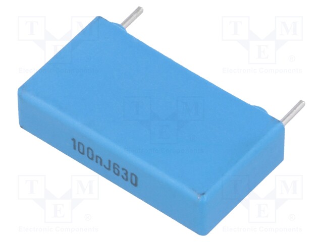 Capacitor: polypropylene; 100nF; 22.5mm; ±5%; 26x6.5x14.5mm