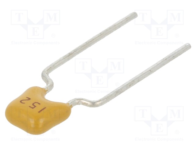 Capacitor: ceramic; 1.5nF; 100V; X7R; ±10%; THT; 5mm