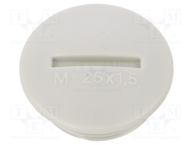 Stopper; M25; Mat: polystyrene; light grey