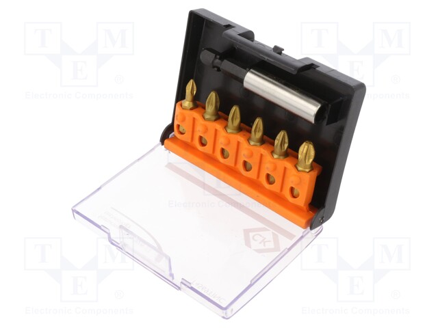 Screwdriver bits; The set contains: universal magnetic holder