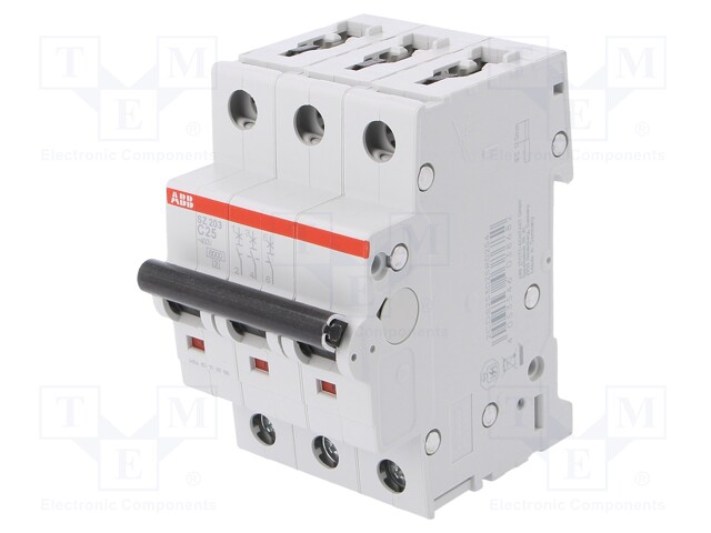 Circuit breaker; 400VAC; Inom: 25A; Poles: 3; DIN; Charact: C; 6kA