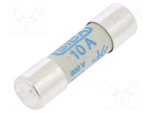 Fuse: fuse; gR; 10A; 900VDC; ceramic,cylindrical,industrial; URZ