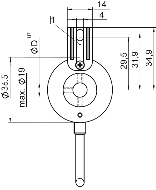 Encoder: incremental; Usup: 8÷30VDC; 2500imp/revol; shaft 6mm