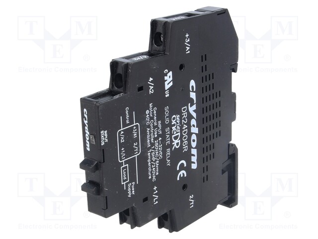 Relay: solid state; Ucntrl: 4÷32VDC; 6A; 24÷280VAC; DIN; -30÷80°C