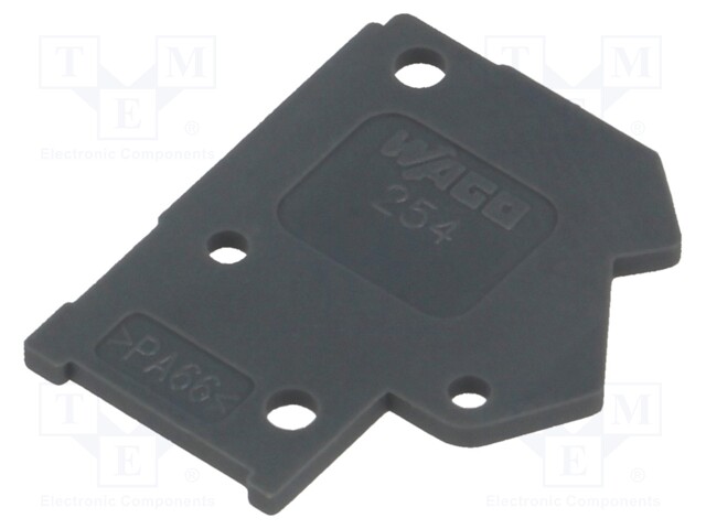 End plate; H: 15.7mm; dark grey; Features: assembling possibility