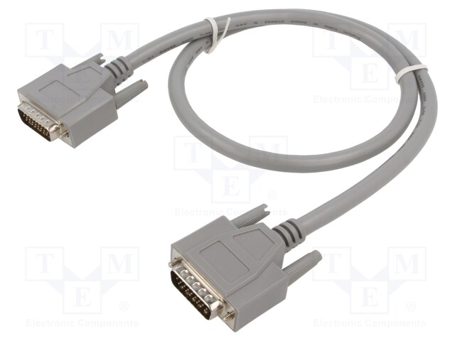 Cable; D-Sub 26pin plug,both sides; 0.76m; grey; connection 1: 1