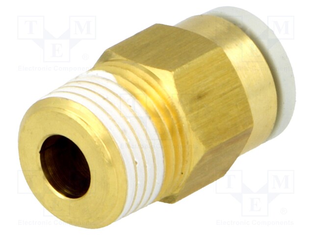 Push-in fitting; threaded,straight; R 1/8"; outside; -1÷10bar