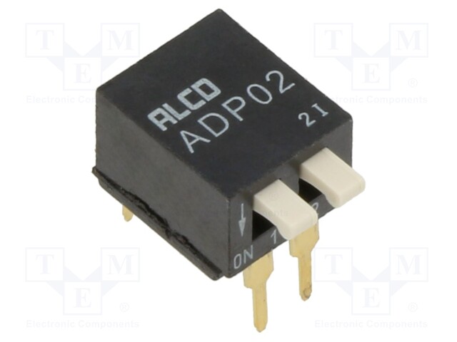 Switch: DIP-SWITCH; Pos: 2; SPST; 0.1A/24VDC; Illumin: none; 50mΩ