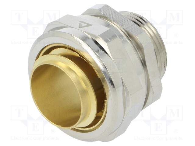 Straight terminal connector; ØBraid : 25mm; brass; -55÷260°C